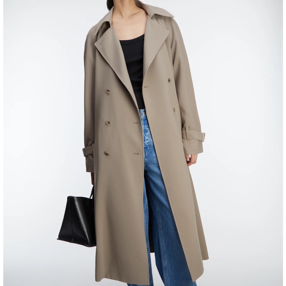OAK + FORT - OVERSIZED TRENCH COAT size XS Colour Brindle
